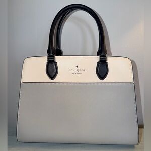 Kate Spade Color block Cream and Gray Satchel
